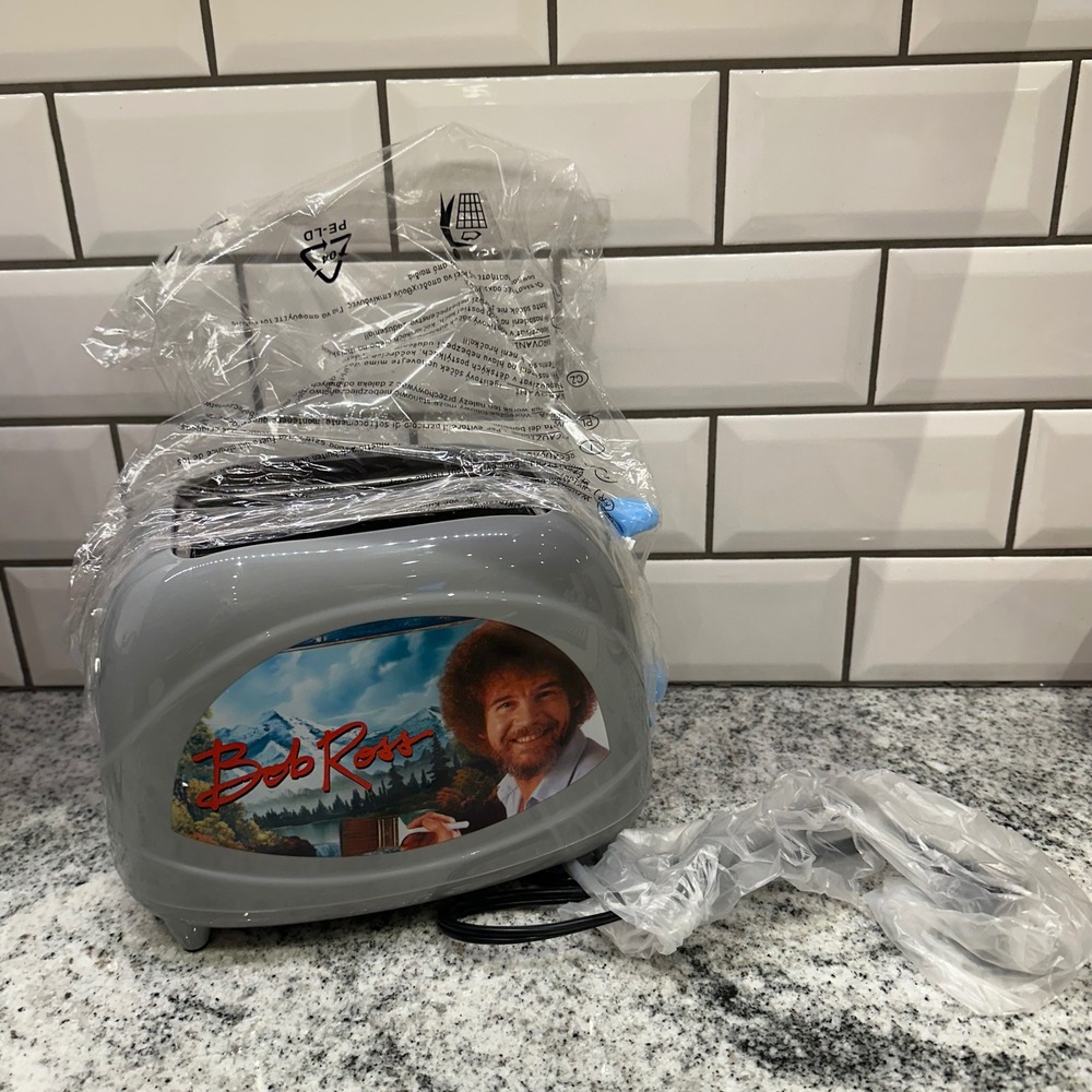 Bob Ross The Joy of Painting 2 Slice Cool Touch Toaster New In Damaged‎ Box